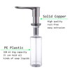Kitchen Sink Soap Dispenser Brushed Nickel BZOOSIU Solid Brass Pump
