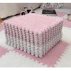 10pcs Plush Foam Floor Mat Color Blocking Split Joint Interlocking