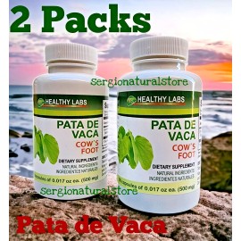 Healthy Labs 2 Packs Bauhinia Forficata PATA DE VACA 180 Capsules Glucose Cholesterol Support