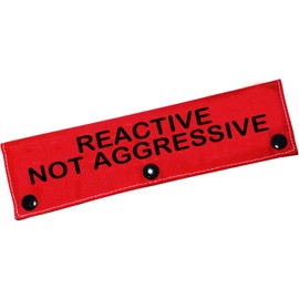 Funny Service Dog Leash Sleeve Reactive Not Aggressive Dog Leash Wrap (Not Aggressive-Sleeve)