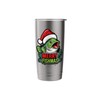 Merry Fishmas Funny Christmas Fish Holiday Fishing Santa Hat Stainless