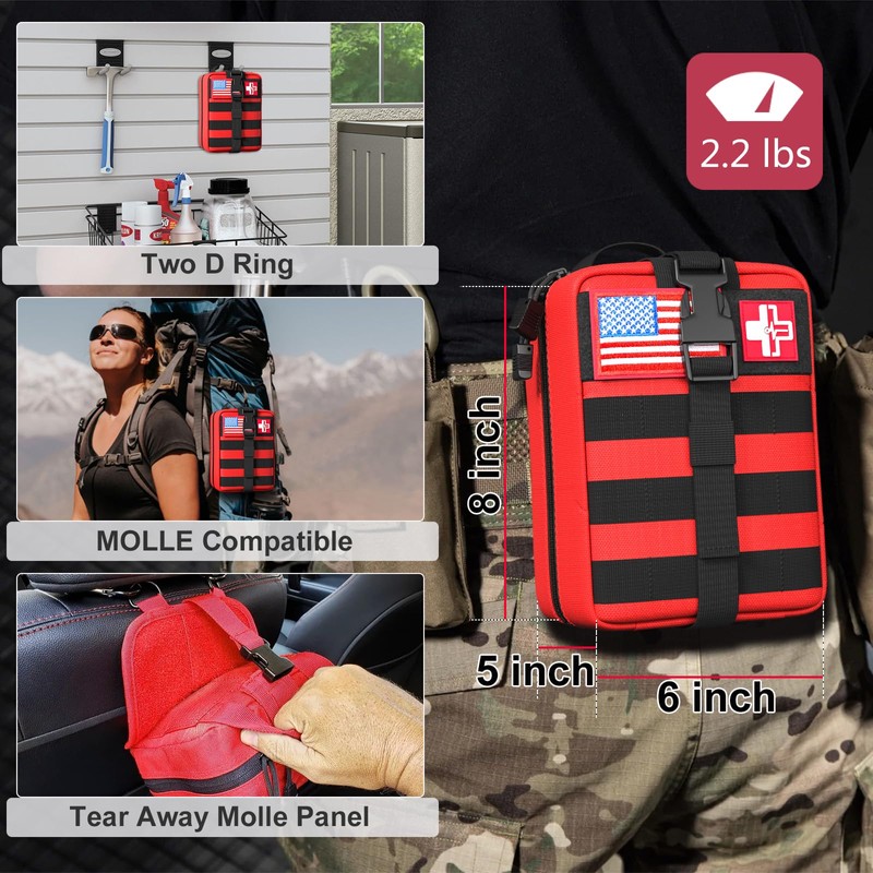 First Aid Kit,Survival Gear Outdoor Tactical Gear Set Military Grade