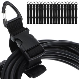 18 Pack 17.7 Inch Adjustable Extension Cord Holder Organizer with Triangle Clips Heavy Duty Storage Straps Extension Cord Hanger for Men Workshop and Garage Organization and Storage ﻿