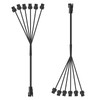 YnGia 6 Way EL Wire Extension Cable, 1 Male to