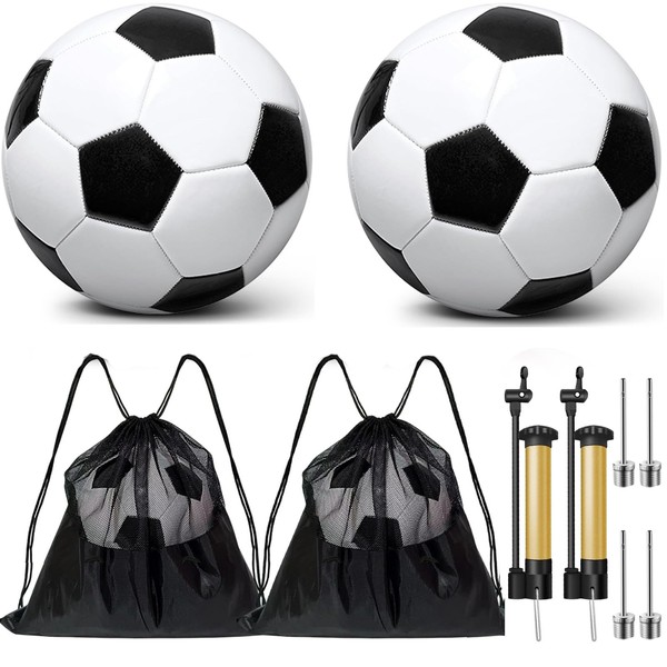 yasuwekik 2 Pack Operation Christmas Deflated Soccer Ball with Pump