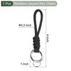 YOKIVE 1 Pcs Paracord Lanyard Keychain with Flat Key Rings,