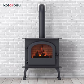 KOTARBAU® Stove Pipe Rosette Diameter 120 mm Galvanised Chimney Rose with Flange Stove Pipe 160 mm x 160 mm Wall Cover Silver Decorative Rosette for Fireplace Wall Lining