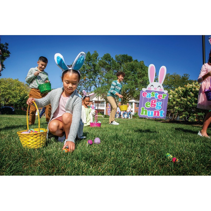 Fun Express 4 Pieces Large Easter Egg Outdoor Yard Signs