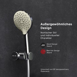 AM.PM Like F02LA000 Round Hand Shower Head with Rub & Clean Function with 3 Jet Types Chrome