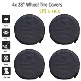 NEVERLAND Waterproof Wheel Tire Cover Set UV Protects 25- 28" for Truck Car RV Trailer SUV
