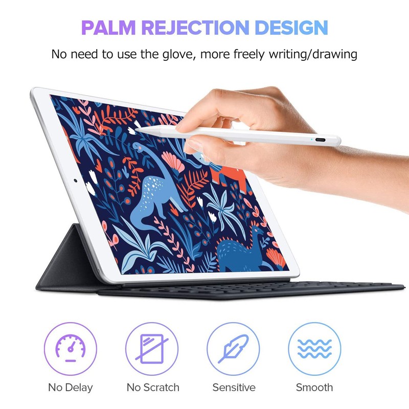 Active Capacitive Pen Stylus Pen Silicone Tip Palm Rejection Sensitive