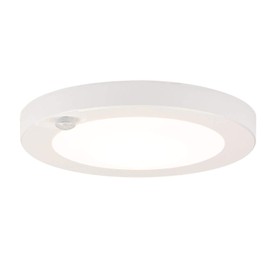 Westinghouse 6111800 6 Inch 7 Watt Energy Star LED Indoor Flush Mount Ceiling Light Fixture with Motion Sensor, 4000K, White Finish, White Frosted Shade