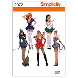 Simplicity Sewing Pattern 2072: Misses' Costumes, H5 (6-8-10-12-14)