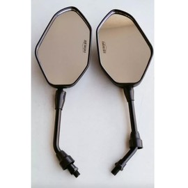 Genérico - Espejos Retrovisores Para Moto Universales Juego Derecho/Izquierdo 2pz 10mm, Compatible con Italika 125z 150z, Honda cb110 cbf125