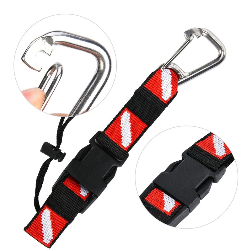 BCD Universal Scuba Diving Gear Keeper Holder with Lanyard Safety