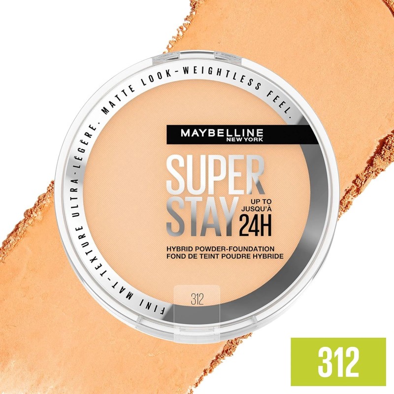 Maybelline Super Stay 24HR Powder Foundation, Matte, 312, 1 ct