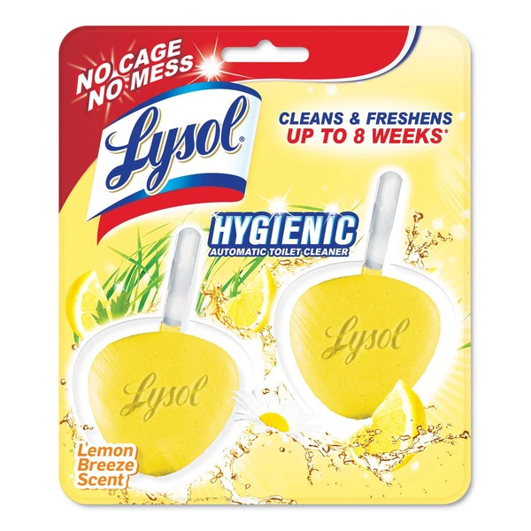 Lysol No Mess Automatic Toilet Bowl Cleaner, Citrus, 2 Count (Pack of 2)