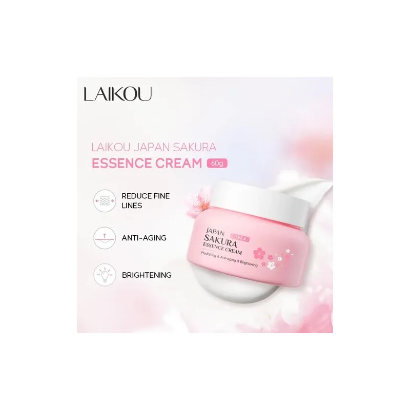 Set Cuidado Facial Laikou Sakura 4pcs Con Protector Solar