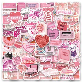 120Pcs Pink Book Stickers, Booktok Reading Stickers, Book Stickers for Kindle, Aesthetic Kindle Stickers, Book Gifts foiTeens and Adults Women, Girls, Book Lovers