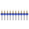 sourcing map 10pcs PCB Drill Bits 1/8" Shank 0.25mm Titanium