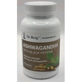 Dr. Berg Ashwagandha with Black Pepper Maximum Strength 1500mg (90 Capsules)