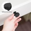 ZQSFPK 4 Pack Black Cabinet Knobs Handles, Classic Round Black