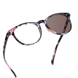 YEIN Blue Light Blocking Glasses, Spring Hinge Photochromic Brown Sunglasses, Anti Eyestrain, Computer Reading Glasses, Gaming Glasses, TV Glasses for Women, Anti Glare