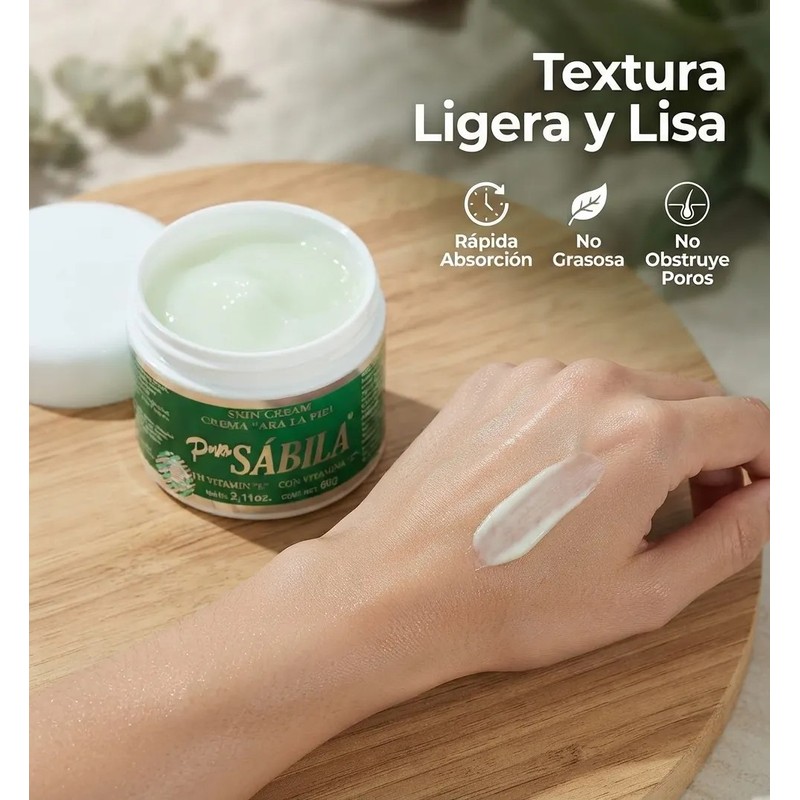 Crema Facial Sábila Y Vitamina E Manchas Y Resequedad 60g