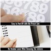 5 Sheets 1 Inch White Number Stickers for Marking, Classifying,