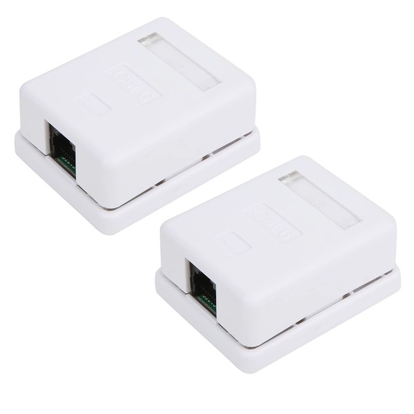 Akozon 2-Pack RJ45 Mount Box, Single Port Cat6 Network Junction
