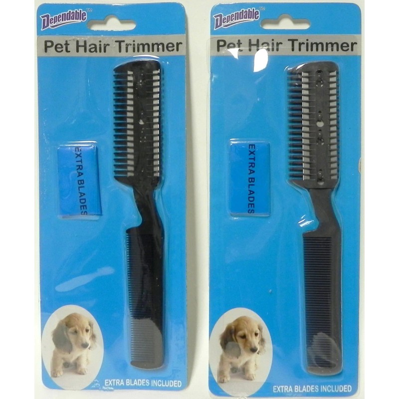 Dependable 2 Pack Manual Pet Hair Trimmer with Extra Blades