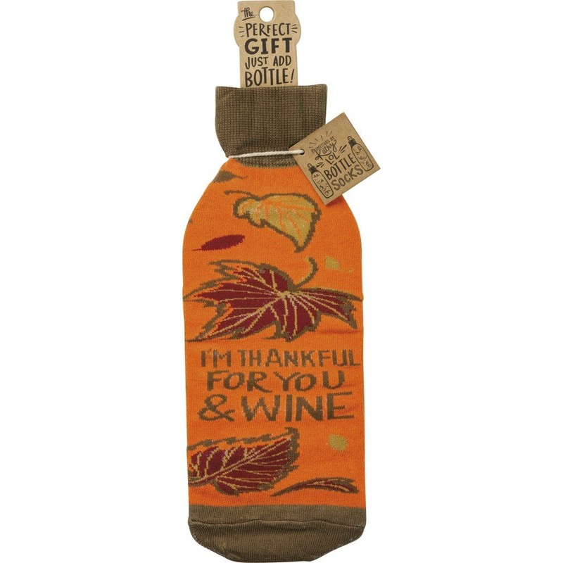 Primitives by Kathy Bottle Sock - I'm Thankful for You