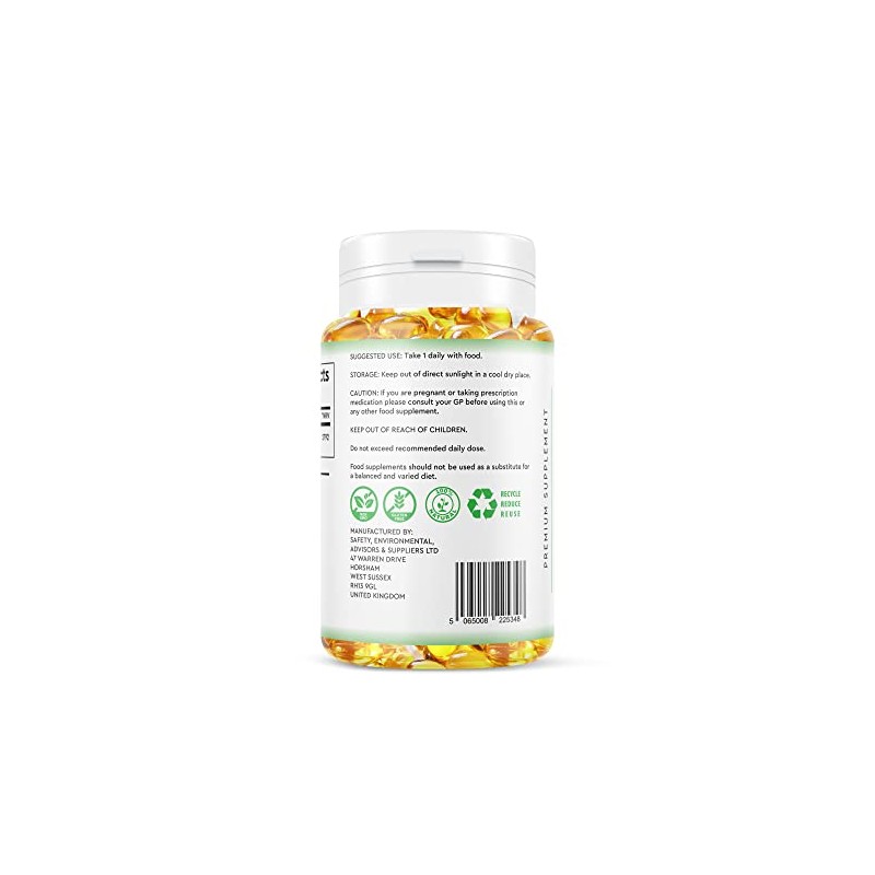 Vitamin E 500IU Vegan Softgels - 6 Month Supply 180ct