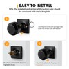 goldenwarm Black Half Dummy Door Knobs, Single Side Door Handles