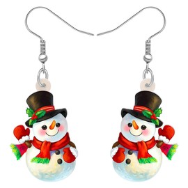 DALANE Acrylic Anime Christmas Tree Snowman Earrings Dangle Drop Cute Jewellery for Women Girls Children Christmas Gifts, Acrylic, No Gemstone