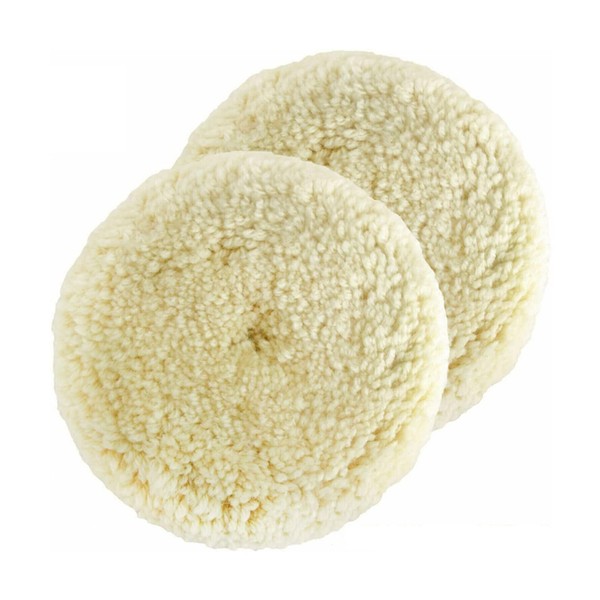 Toeasliving 2pcs Polishing Pads Natural Wool Buffing Pad Kit Polishing