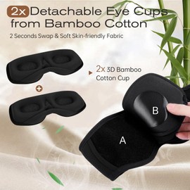 MUSICOZY BLUETOOTH EYE MASK BLACK WITH 2 IN