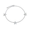 925 Sterling Silver Starfish Bracelet 7in