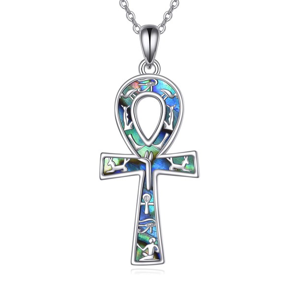 ONEFINITY Ankh Eye of Horus Necklace Women's 925 Sterling Silver