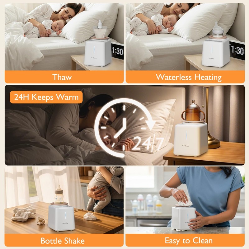 YunBaby Waterless Baby Bottle Shaker and Warmer, Easy to Use