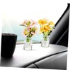 ULTECHNOVO 3 Pcs Cute Mini Flower Vases for Car Aesthetic