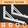 Tanstic 2-Pack 12 Inch Folding Shelf Brackets, Heavy Duty Wall