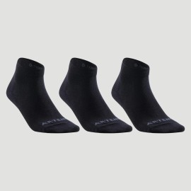 3 Pares Calcetines Tenis Media Gris Oscuro Rs160 Artengo