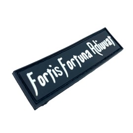 Generic Fortis Fortuna Adiuvat Tactical PVC Airsoft Velcro Morale Patch (Black)