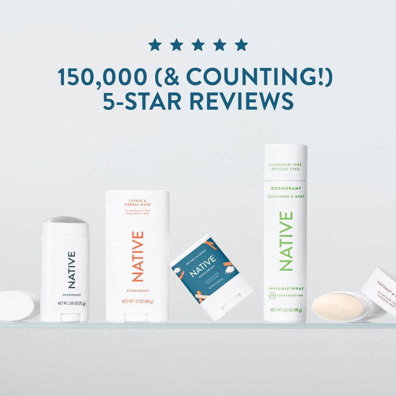 Native Sea Salt & Cedar Twin Pack Deodorant Bundle 2