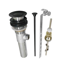 Kingston Brass KB1000MB Trims Cape 22 Gauge Pop-Up Drain with Overflow, 7-13/16" Length, Matte Black