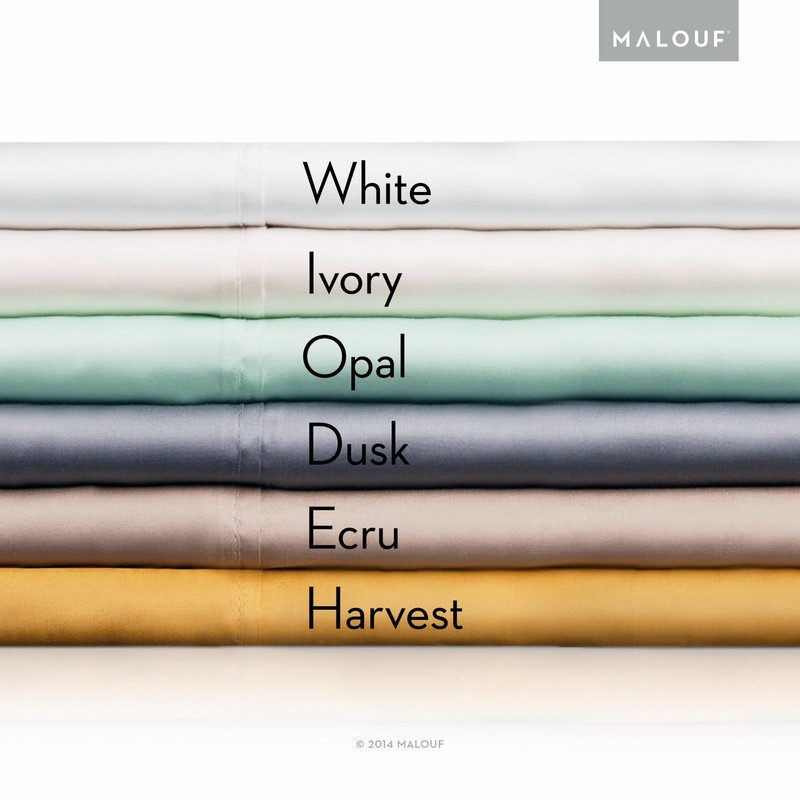 Malouf Soft and Eco Friendly Tencel Pillowcase-and-Sheet-Sets, California King, Ecru
