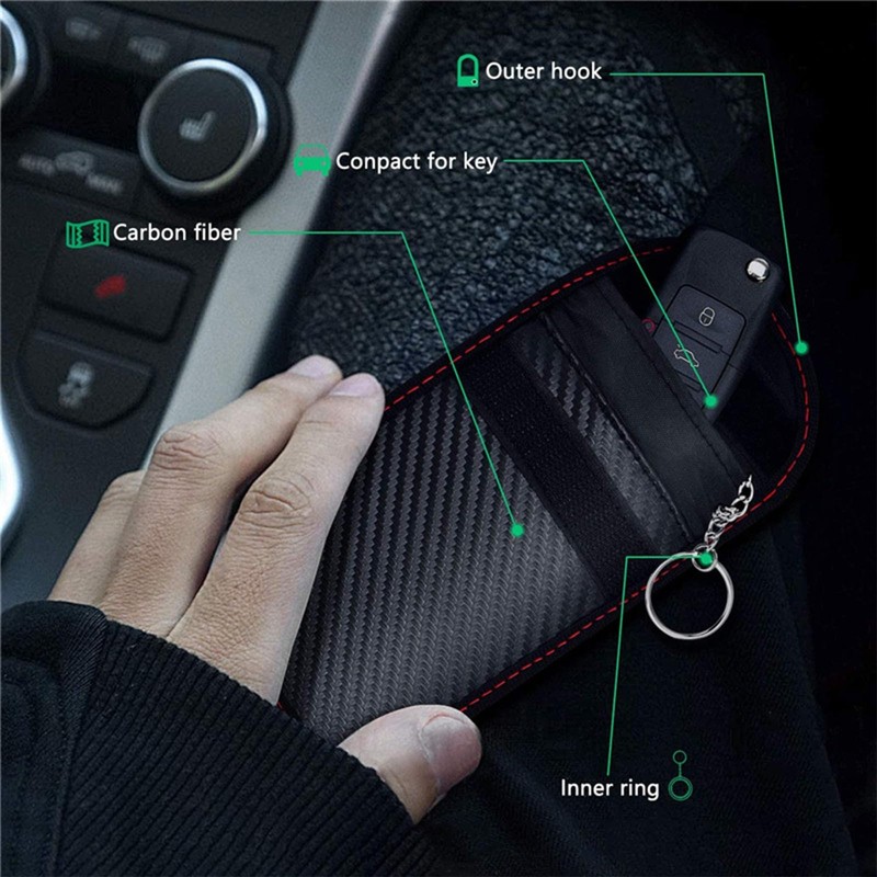 Pouch for Car Keys | Blue Stitching Bag for Key