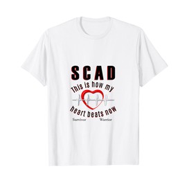 SCAD Heart Beats T-Shirt Survivor Heart Attack Awareness