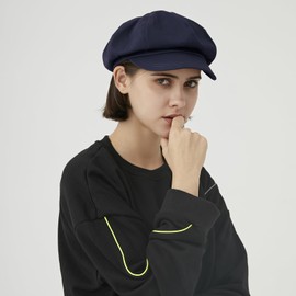 Gajaous Classic Newsboy Hats, Two Sizes Newsboy Flat Cap for Men and Women, Fashionable Baker Boy Hat Beret Cap, navy blue